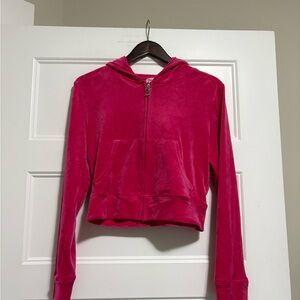 JUICY COUTURE OG BLING VELOUR HOODIE!! Sz Large